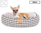 Mog & Bone Small 4 Seasons Reversible Circular Dog Bed - Black/White/Mosaic