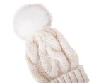 AC-LAB Cable Knit Beanie - Winter White