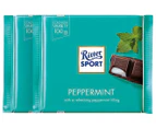 2 x Ritter Sport Dark Chocolate w/ Peppermint Block 100g