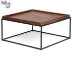 Willow & Silk Square Mango Wood Coffee Table - Natural/Black
