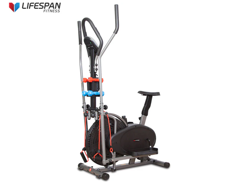 Lifespan Fitness X-02 Hybrid Cross Trainer/ Spin Bike - Black/Silver