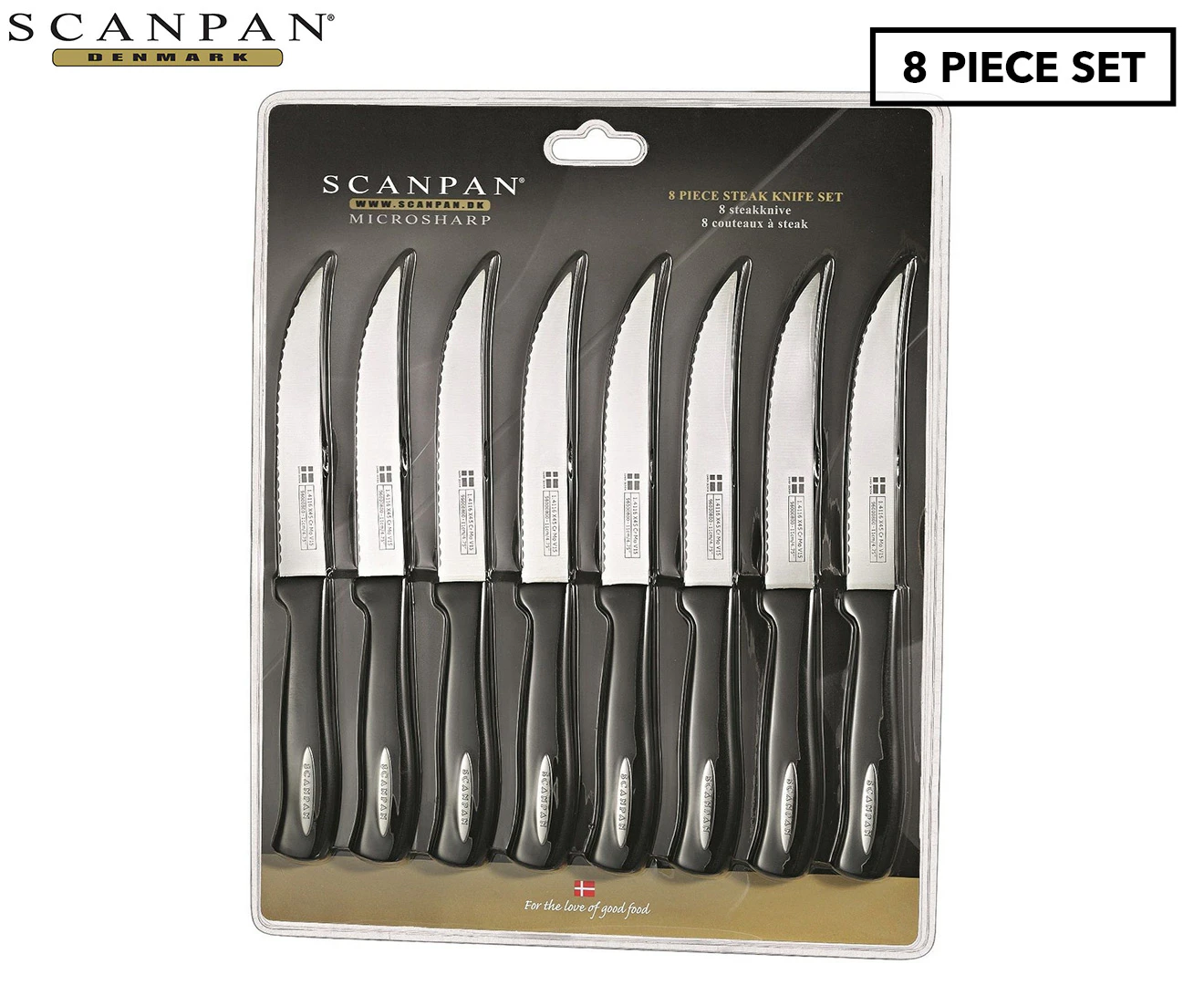 Scanpan 8-Piece Microsharp Steak Knife Set