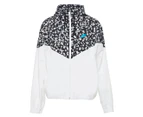 Nike Sportswear Women's Woven Floral Jacket - Black/White/Laser Blue