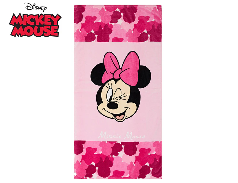 Disney 70x140cm Minnie Mouse Beach Towel - Pink