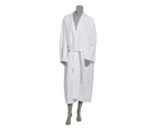 Waffle Weave Hotel Robe - White