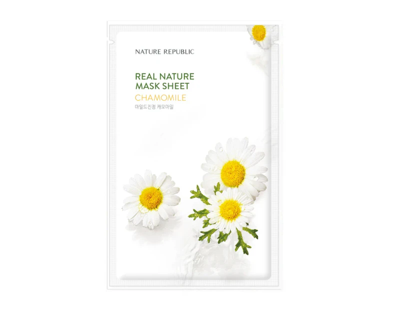 5 x Nature Republic Real Nature Mask Sheet #Chamomile 23ml Korean Beauty Face