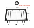 Wine Glass Rack - Under Cabinet Stemware Wine Glass Holder Glasses Storage Hanger Metal Organizer