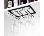 Wine Glass Rack - Under Cabinet Stemware Wine Glass Holder Glasses Storage Hanger Metal Organizer