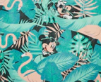 Disney 70x140cm Mickey Mouse Beach Towel - Green/Multi