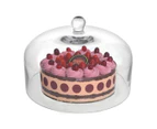 Olympia Round Cake Stand Dome 285mm - Clear Glass - Glass Washer Safe