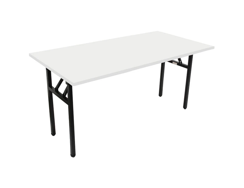 Rapidline Steel Frame Folding Table W1800 X D750 X H730Mm Natural White Top Black Frame