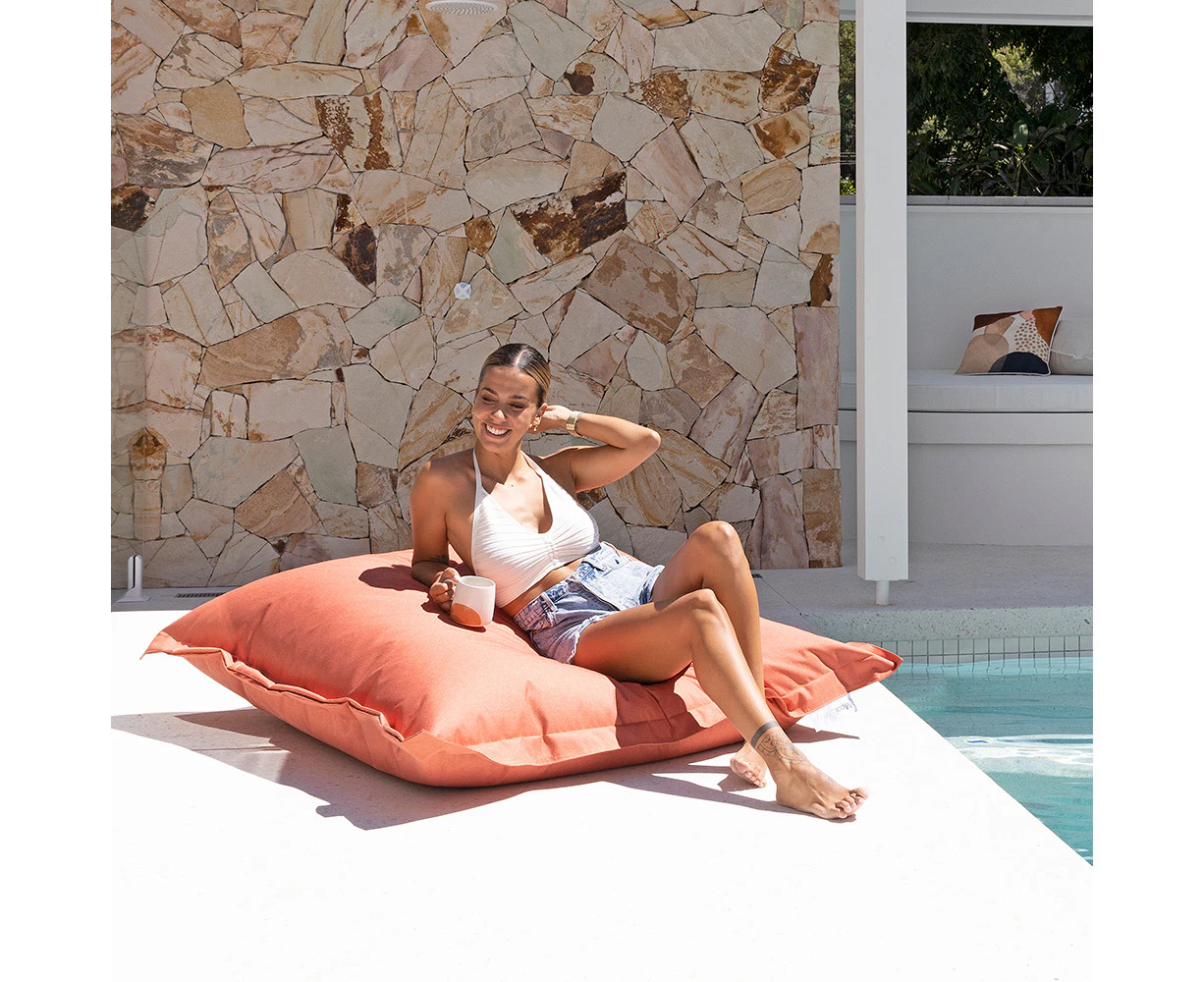 Bean Bags for School | 140cm x 140cm | Classroom Beanbag Chairs | Indoor or Outdoor - Terracotta