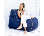 Bora Bora Bean Bag Chair | Poolside  Furniture | Olefin Fabric - Waterproof | Outdoor Furniture | Resort Furniture | Navy