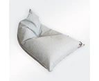 Luxury Komfort Triangle Bean Bag Chair Linen - Grey - For Indoor Use | Children & Adults | Designer beanbags
