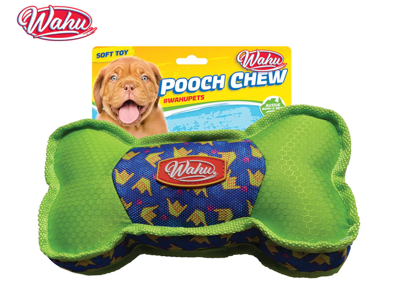 Wahu Pet Pooch Chew Dog Toy - Green/Blue