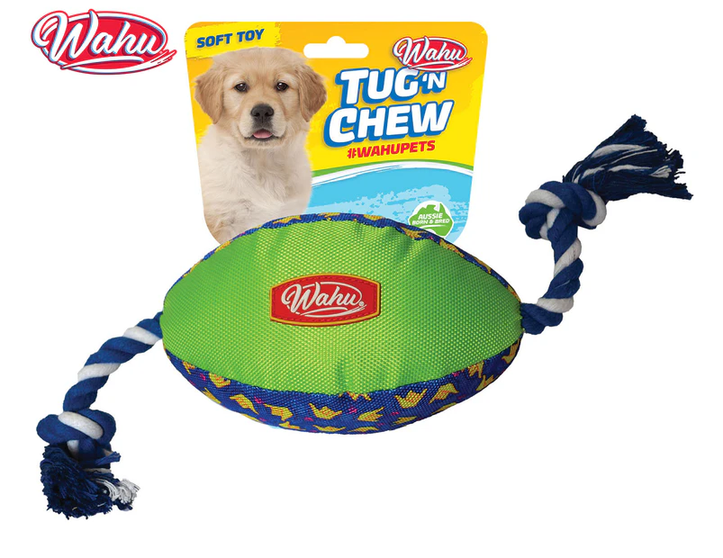 Wahu Pet Tug 'N Chew Dog Toy - Green/Blue