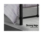 Artiss Bed Frame Metal Frames LEO - Single (Black)