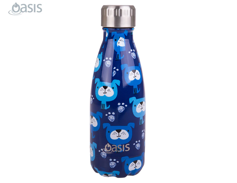 Oasis 350mL Double Wall Insulated Drink Bottle - Blue Heeler