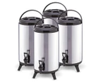 SOGA 4X 10L Portable Insulated Cold/Heat Coffee Tea Beer Barrel Brew Pot With Dispenser