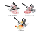 SOGA Manual Frozen Meat Slicer Handle Meat Cutting Machine 18/10 Commercial Grade Stainless Steel