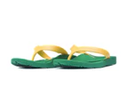 ARCHLINE Flip Flops Orthotic Thongs Arch Support Shoes Footwear - Green/Gold