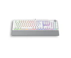 Fantech PC Gaming White Mechanical Keyboard/Mouse/Mousemat RGB Desktop Keyboard Bundle (Blue switch)