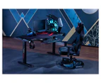 Eureka EGD-S62B Ergonomic Dual Motor Electric Height Adjustable Office Gaming Desk with RGB Lights - Black