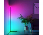 Minimalist floor lamp RGB+Alexa led corner standing lamp floor lamp Steel Made -Black