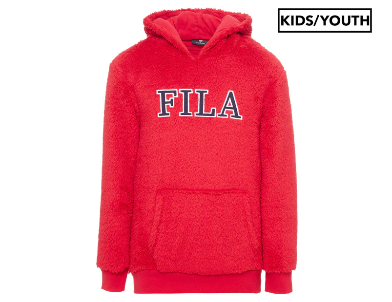 Fila Kids'/Youth Girls' Teddy Hoodie - Red