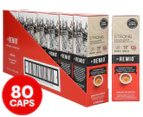 8 x 10pk St Remio Strong Expressi/K-fee & Caffitaly Compatible Coffee Capsules