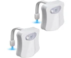 Bestier Toilet Night Light 2Pack Activated LED Light 8/16 Colors Changing Toilet Bowl Nightlight for Bathroom