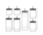 Bestier 7 Pieces Plastic Food Storage Containers with Easy Lock Lids for Kitchen Pantry Organization and Storage -Gray Lid 5