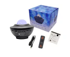 Bestier 3 in 1 Galaxy Projector with LED Nebula Cloud/Moving Ocean Wave Night Light for Kid Baby, Built-in Music Speaker Voice Control