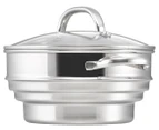 Raco 20cm Contemporary Stainless Steel Universal Steamer w/ Lid - Silver/Clear