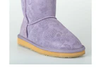 UGG Boots Women Classical 10" Premium Australian Sheepskin Nappa Water Resistant- Purple Figure