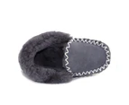 UGG Moccasins Unisex 100% Premium Australian Sheepskins Slippers-Grey