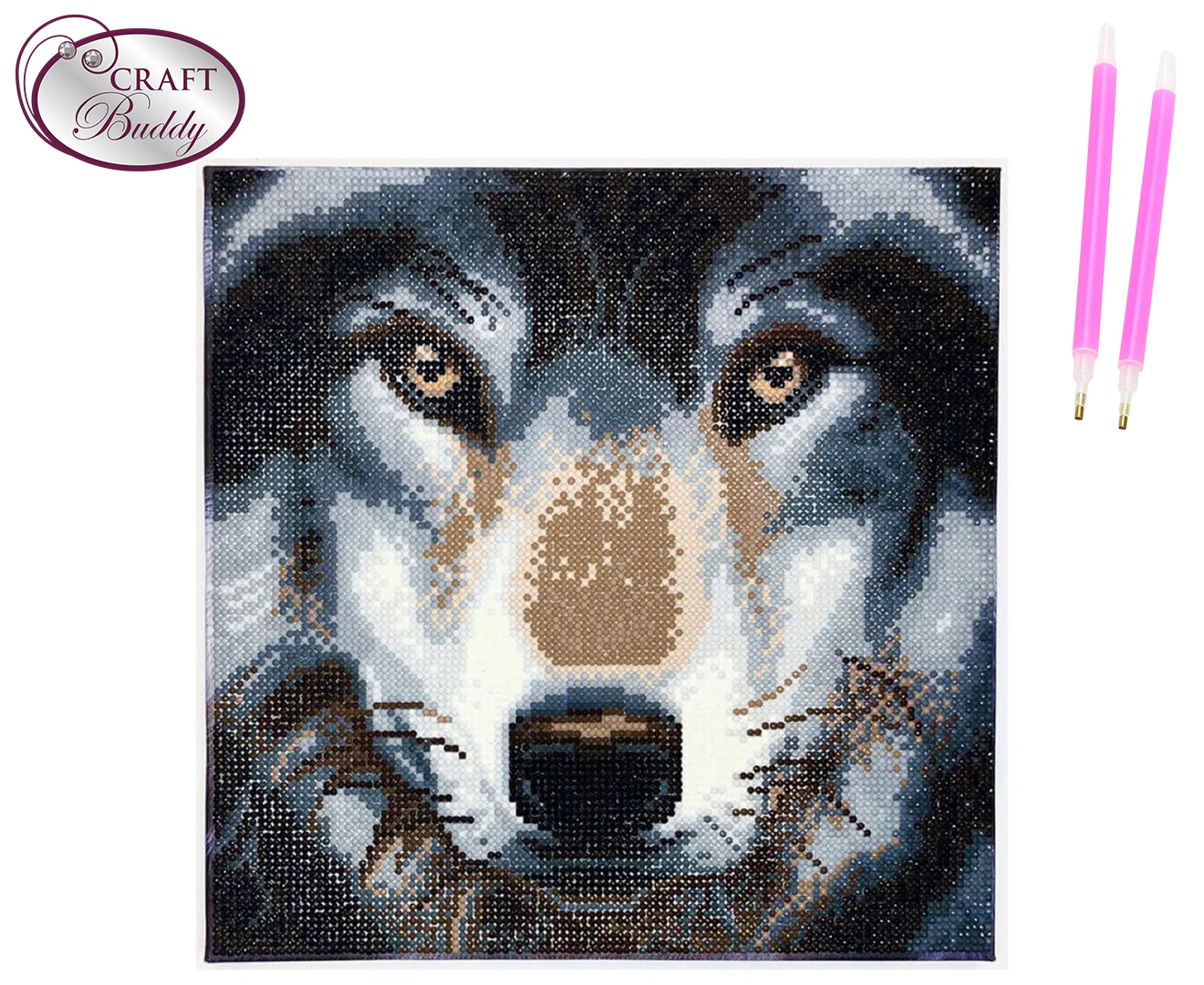 Craft Buddy Wolf Themed Diamond Painting 30cm Crystal Art Kit Kids/Family 8y+