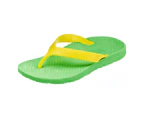 ARCHLINE Flip Flops Orthotic Thongs Arch Support Shoes Footwear - Green/Gold