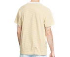 Lee Men's Thick Stripe Tee/ T-Shirt / Tshirt - Yellow Stripe