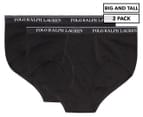 Polo Ralph Lauren Men's Big & Tall Brief 2-Pack - Black 1