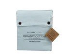 Odyssey Living Super King Blue Organic Cotton Quilt Cover Set