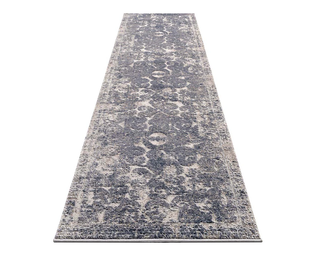 Saray Rugs - Envy Sculpted Contemporary Runner - 380 Navy 80X300 cm