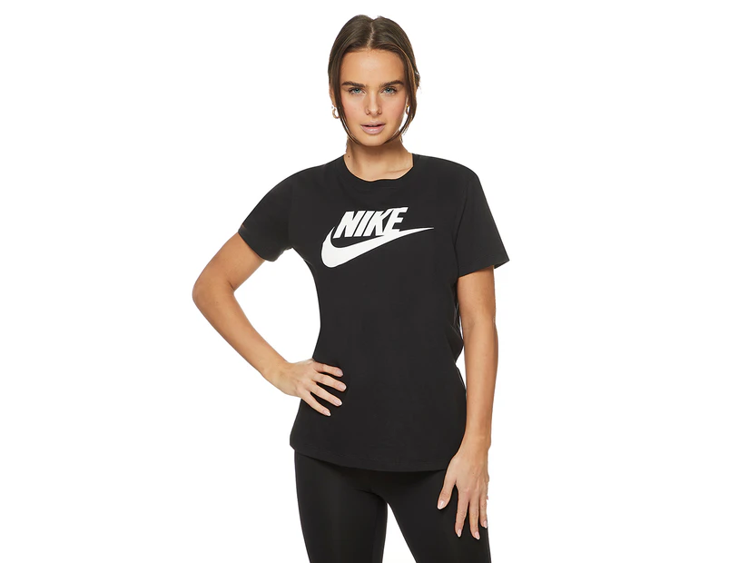 Nike Sportswear Women's Essential Icon Futura Tee / T-Shirt / Tshirt - Black