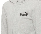 Puma Youth Girls' Essentials Small Logo Full Zip Hoodie - Light Grey Heather