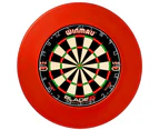 Winmau Blade 5 FIVE DUAL CORE Dart Board and Surround - Plain Red