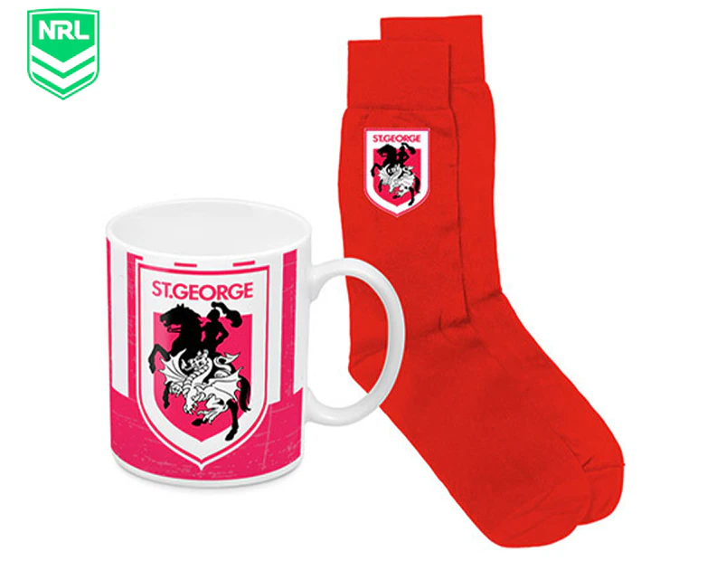 NRL St George Illawarra Dragons Heritage Mug & Socks Pack