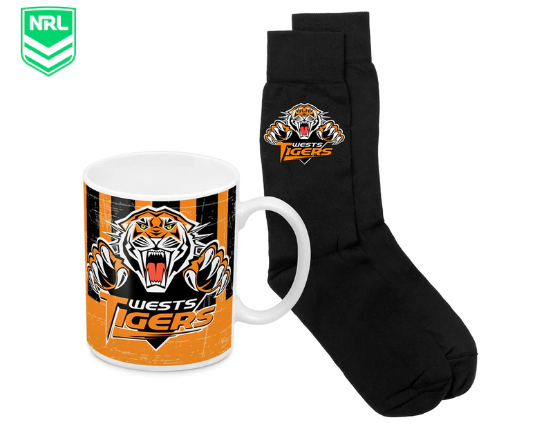 NRL West Tigers Heritage Mug & Socks Pack