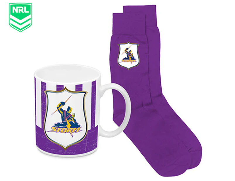 NRL Melbourne Storm Heritage Mug & Socks Pack