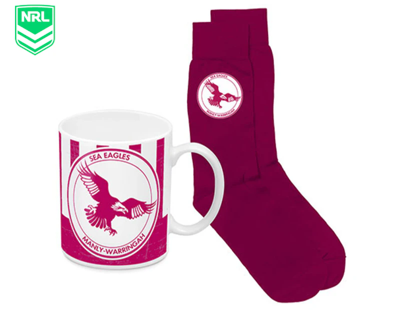 NRL Manly Warringah Sea Eagles Heritage Mug & Socks Pack