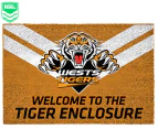NRL Wests Tigers Door Mat - Orange/Black/White